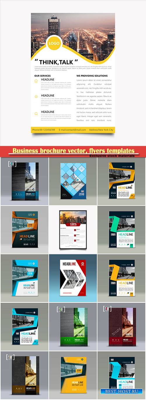 Business brochure vector, flyers templates # 44 Business brochure vector, flyers templates # 44