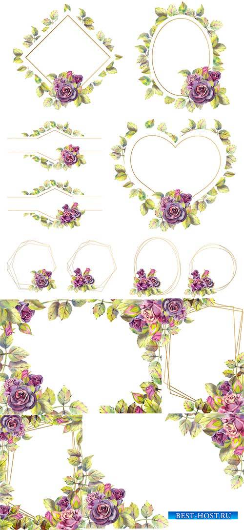 Рамки с розами - Векторный клипарт / Frames with roses - Vector Graphics Рамки с розами - Векторный клипарт / Frames with roses - Vector Graphics
