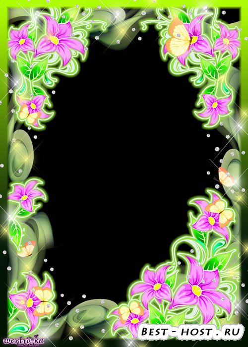 Набор цветочных рамок - Прелестной  дивной красоты  цветы желаний и мечты