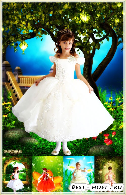 Коллекция детских шаблонов для девочек - Маленькие очаровательные принцессы ...