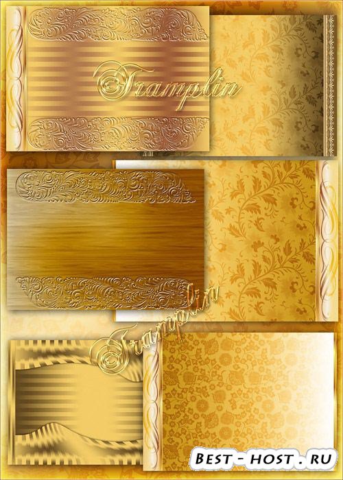 Фоны - Оттенок золота и бронзы с наложением цветочного орнамента