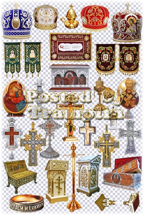 Сборник православного Клипарта- Кресты, кольца, иконы