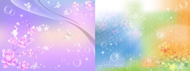 Два Прекрасных Фона - Весенние цветы_PSD(многослойные)