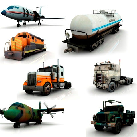 3D модели транспорта из игры «Left 4 Dead»