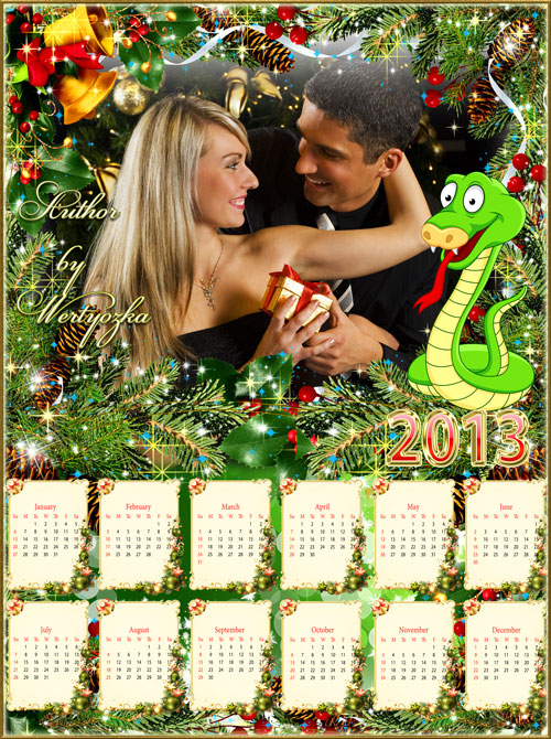 Календари рамки новогодние на 2013 год - Новый год это праздник для тех кто ...