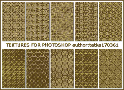 Объёмные золотые текстуры для дизайна в фотошоп
