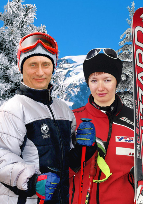 Фото со знаменитостями - С Путиным на лыжах