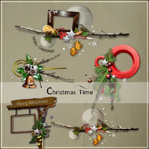 Рождественский скрап-набор - Время Рождества