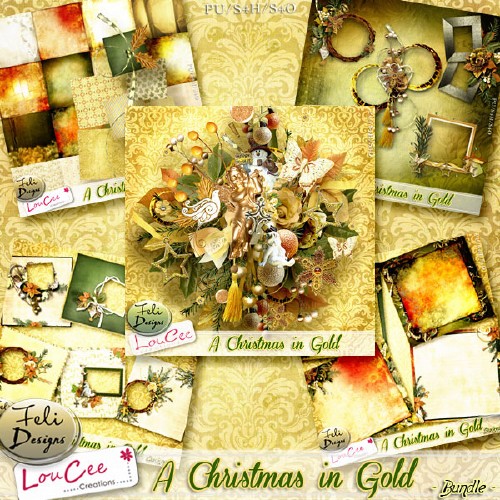 Рождественский скрап-набор - Золотое Рождество