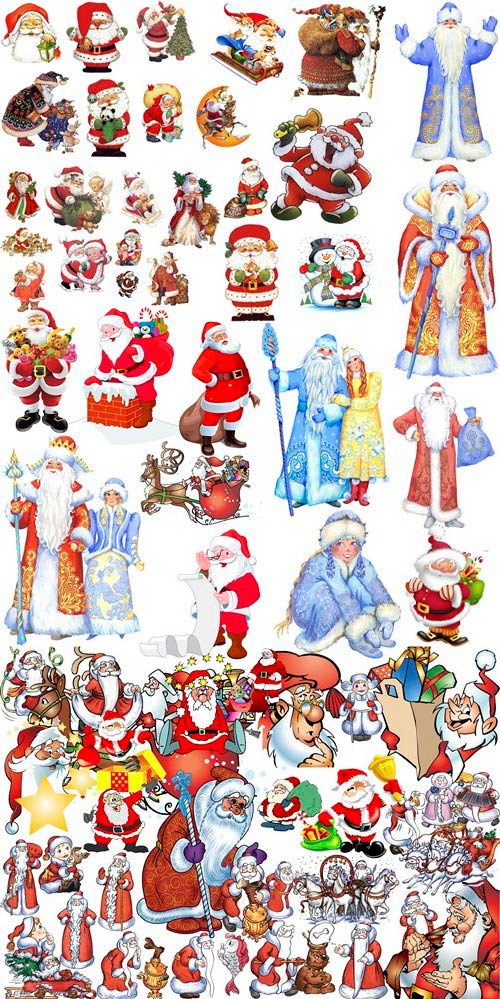 Клипарты - Дед Мороз и его друзья
