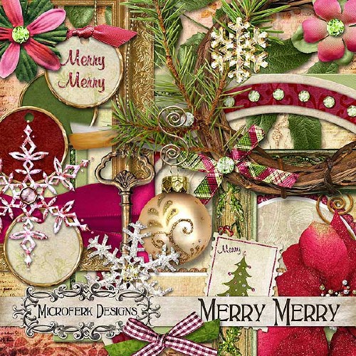 Новогодний скрап-набор - Merry Merry