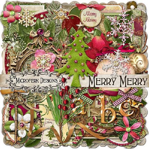 Новогодний скрап-набор - Merry Merry