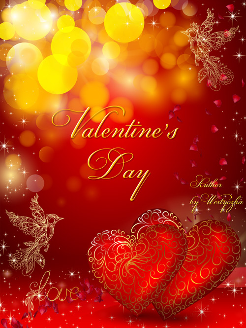 PSD Исходник - День Святого Валентина, любовь, романтика