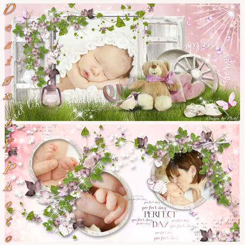 Фотокнига для новорожденной девочки - Розовые мечты