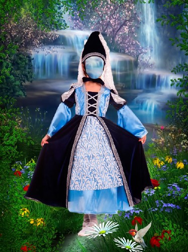 Шаблон для фотошопа - Сказочная принцесса в лесу