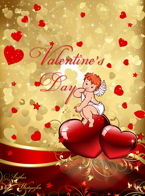 PSD Исходники на день Святого Валентина - Сердечки, валентинки, розы, любовь, день влюбленных