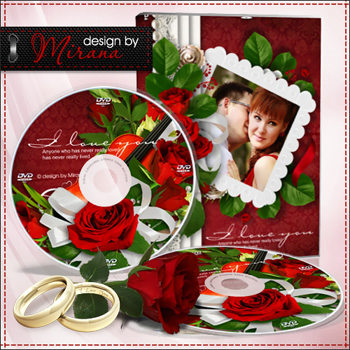 Шаблон свадебной фотокниги и DVD шаблон - True Romance