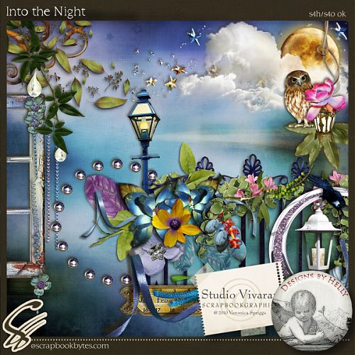 Романтический скрап-набор - Чудесной ночью