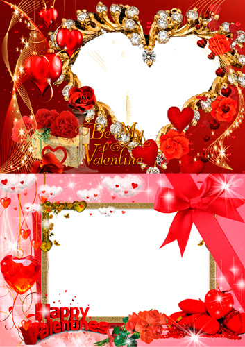 Рамочки для фотошопа - Happy Valentines