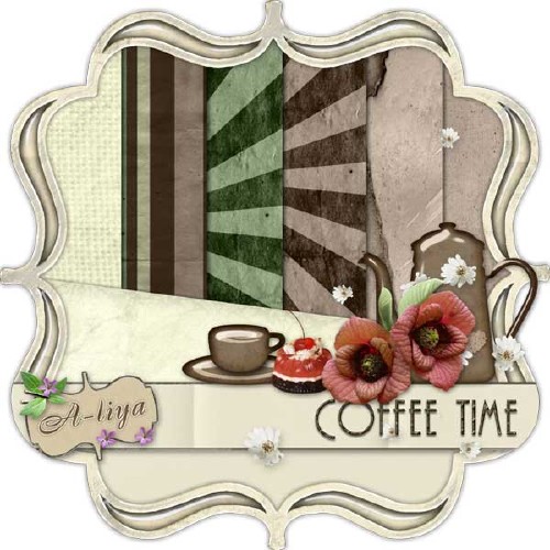 Интересный скрап-набор для ценителей кофе - Время кофе