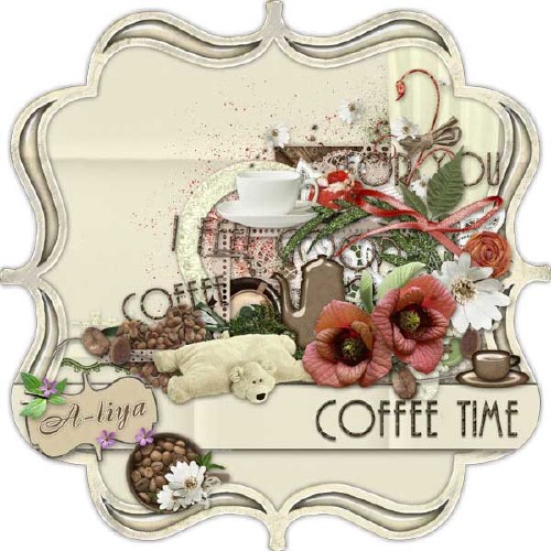 Интересный скрап-набор для ценителей кофе - Время кофе