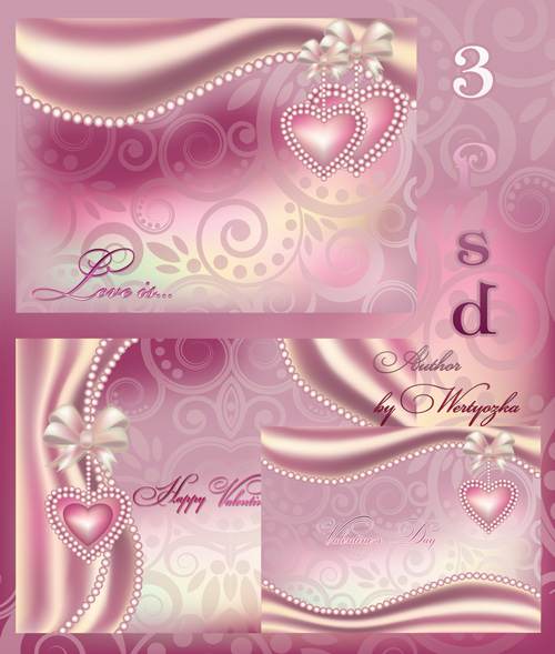 Psd исходник на день влюбленных в розовых тонах - Нежность, любовь, романти ...