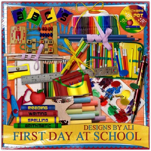 Детский школьный скрап-набор - Первый день в школе