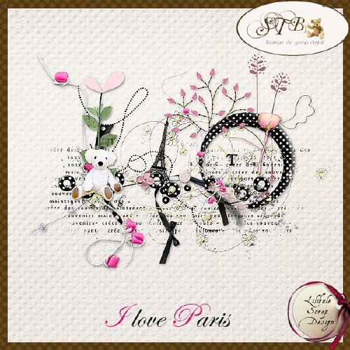 Романтический скрап-набор - Я люблю Париж