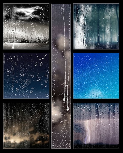 Кисти для Photoshop иммитирующие потоки дождя
