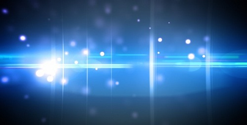AE Particles and optical flares blue