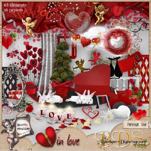 Романтический скрап-набор - Любящее сердце