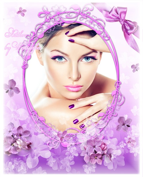 Рамка для фотошопа - Сирень, лиловые цветы