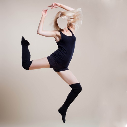 Шаблон для фотошоп - Прыжок в танце