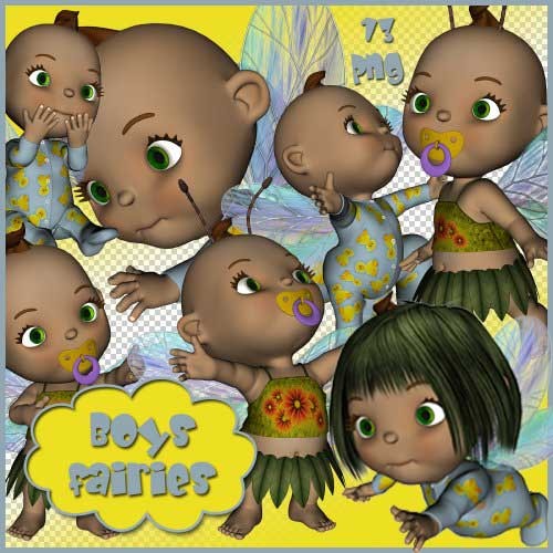 Детский скрап-набор - Boys fairies