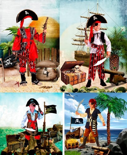 Шаблоны для фотошопа  - Сказочные пираты