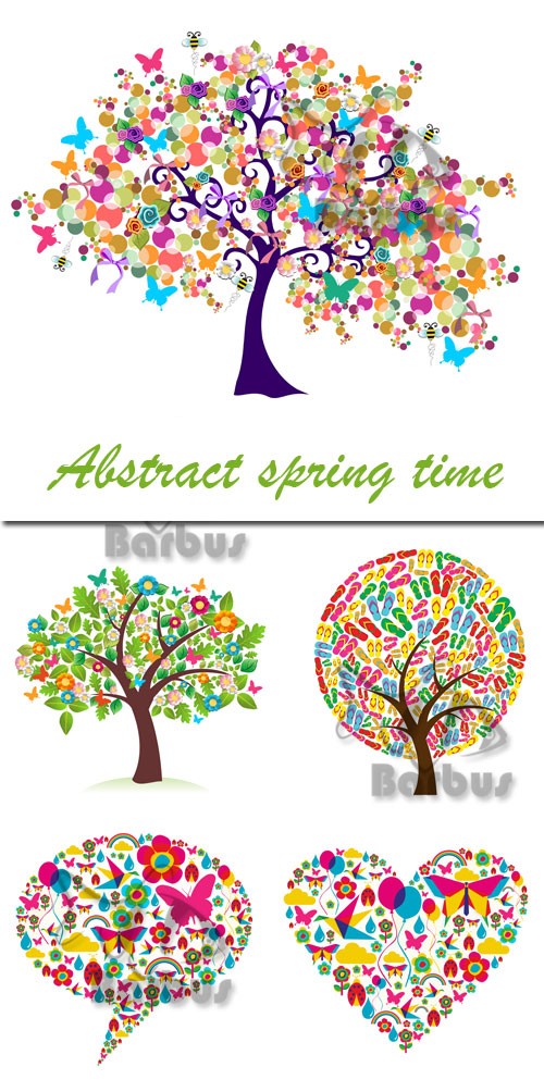 Abstract spring time / Весенние абстракции - vector stock