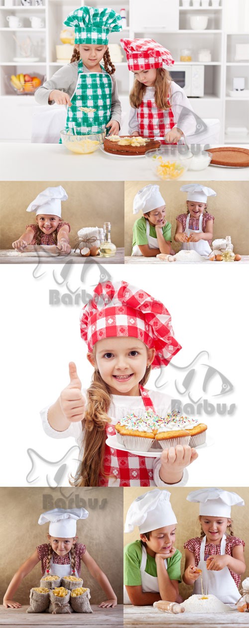 Happy little chef / Веселые маленькие поварята - Photo stock
