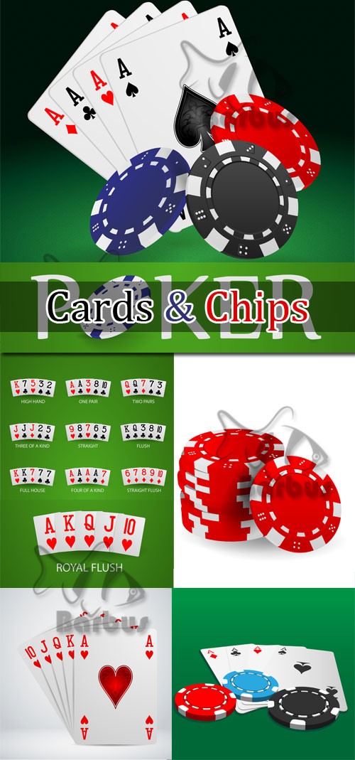 Poker cards and chips / Покер - карты и фишки - Vector stock