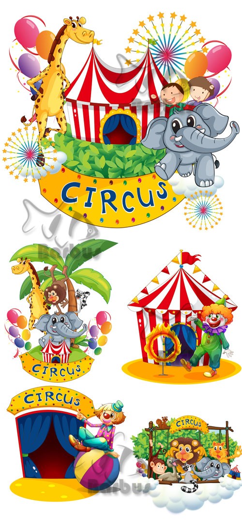 Bright circus / Яркий цирк - Vector stock