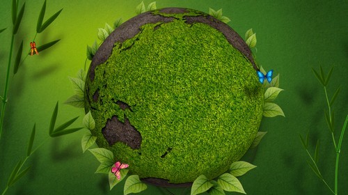 Футаж - Зеленая планета Земля