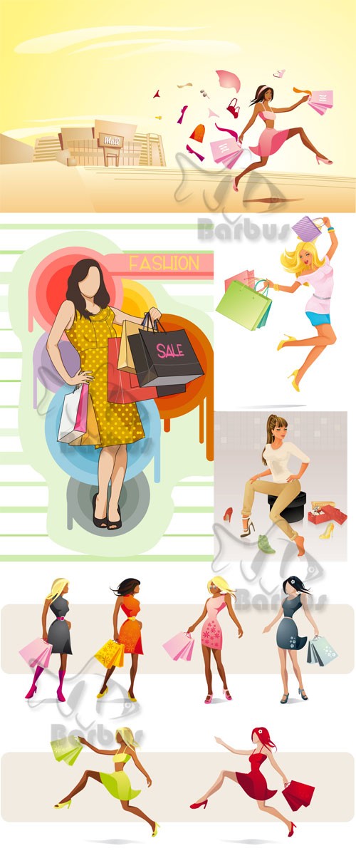 Happy women with purchases / Счастливые женщины с покупками