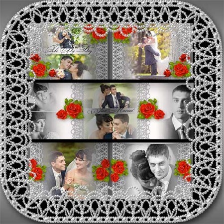Фотокнига свадебный дизайн - Кружева из жемчуга