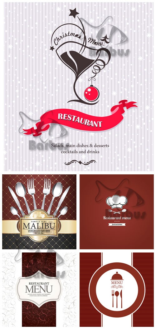 Menu covers for restaurants 2 / Обложки меню для ресторанов 2