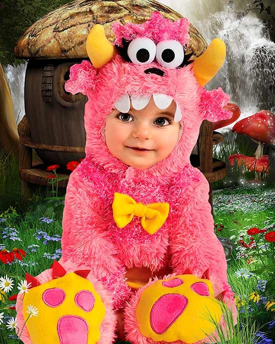 Детский фотошаблон - Сказочный костюм Пинки Винки