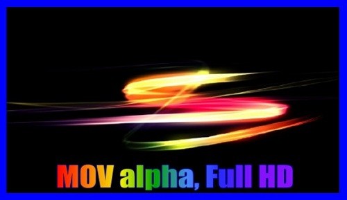 HD футаж Цветные штрихи (alpha)