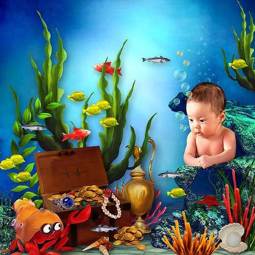 Детский морской скрап-набор - Затонувшие сокровища