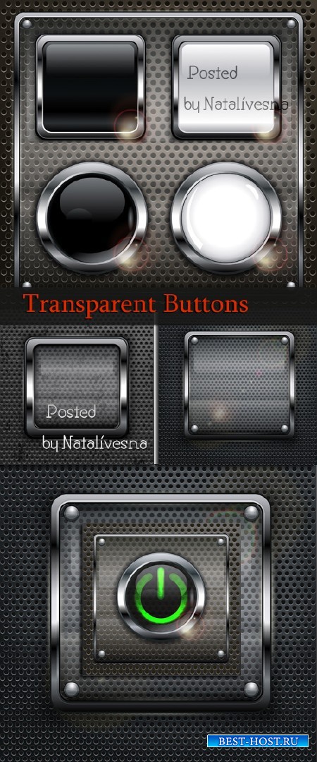 Прозрачные кнопочки / Transparent buttons - Stock photo