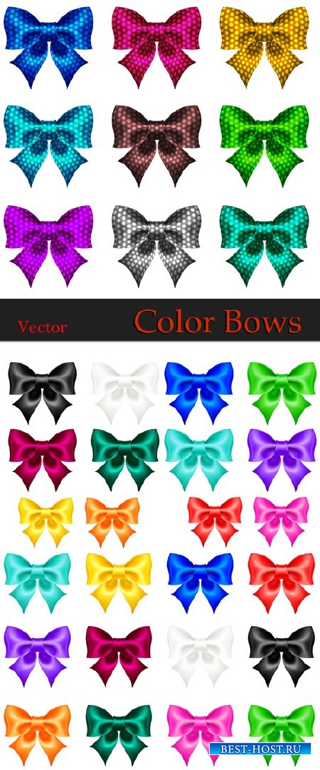 Цветные бантики в Векторе / Vector - Color bows