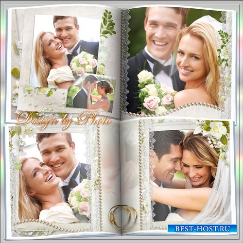 Свадебный набор: фотокнига, задувка и обложка на DVD диск - Наша Свадьба