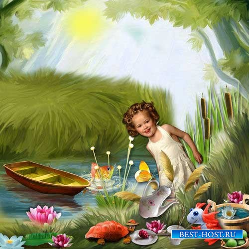 Яркий сказочный набор для скрапбукинга - Чаепитие у пруда
